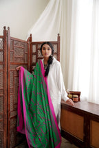 Bol (বল) Odhni - Green & Magenta