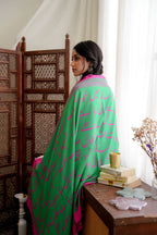 Bol (বল) Odhni - Green & Magenta