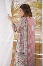 Gul-e-Jahaan (জগতের ফুল) Kurta - Brick Red