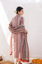 Gulistan (ফুলের বাগান) Stripes Dupatta - Brick Red