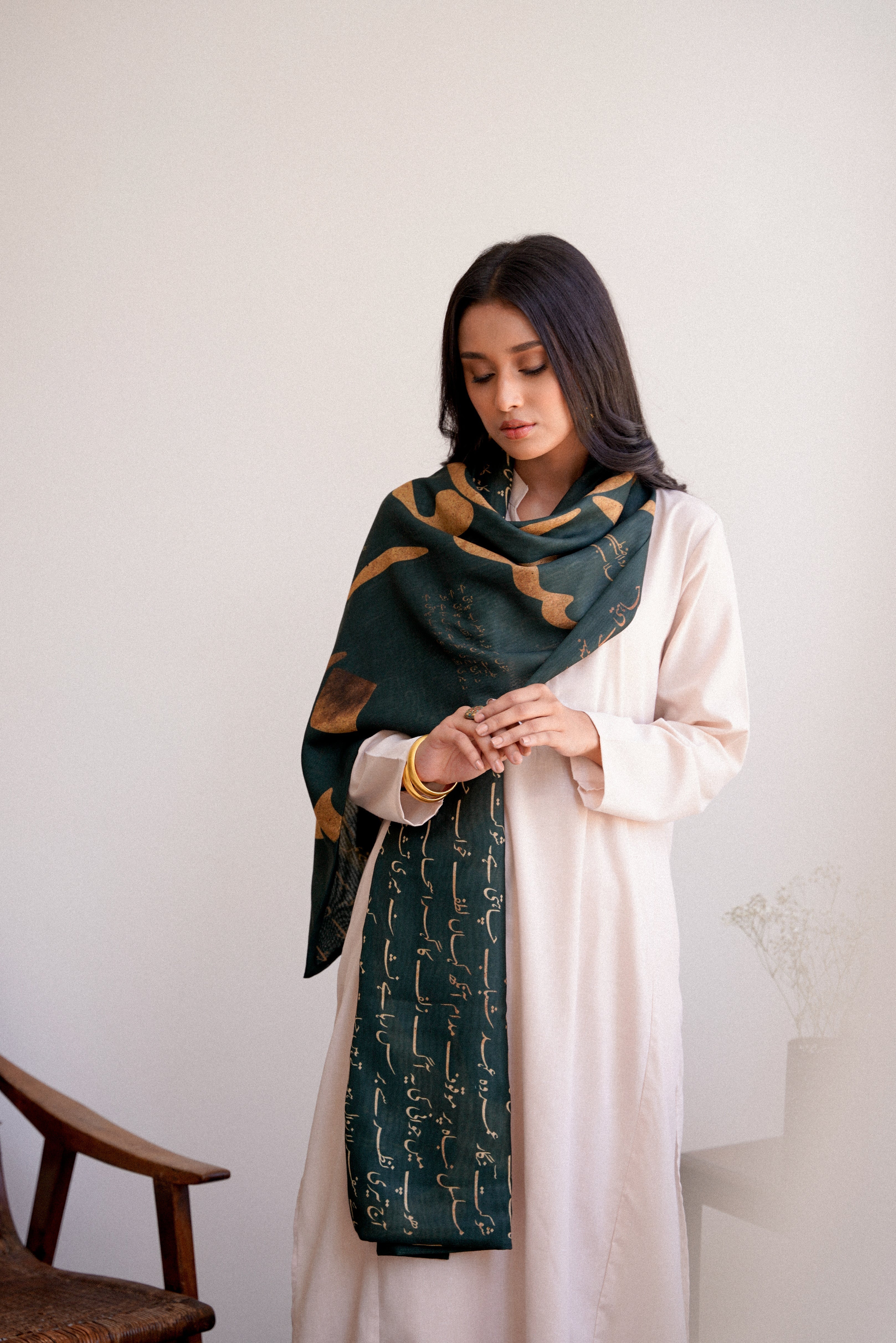 Junoon (উন্মাদনা) - Emerald Green Stole