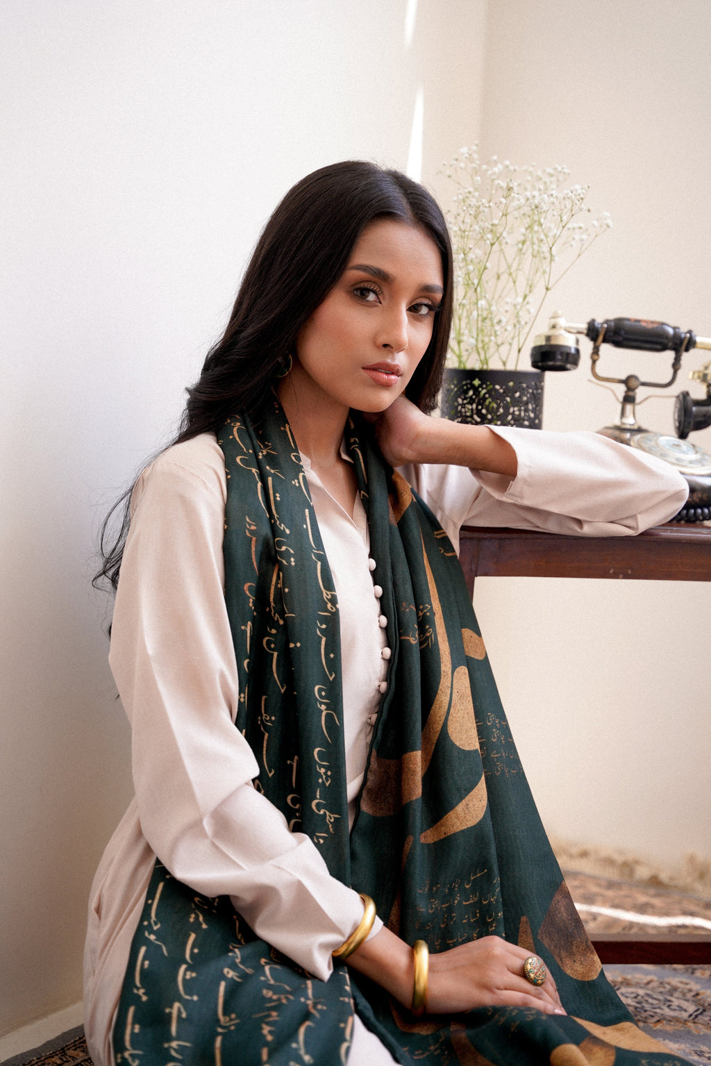 Junoon (উন্মাদনা) - Emerald Green Stole