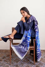 Huroof (অক্ষর) - Shaded Blue Stole