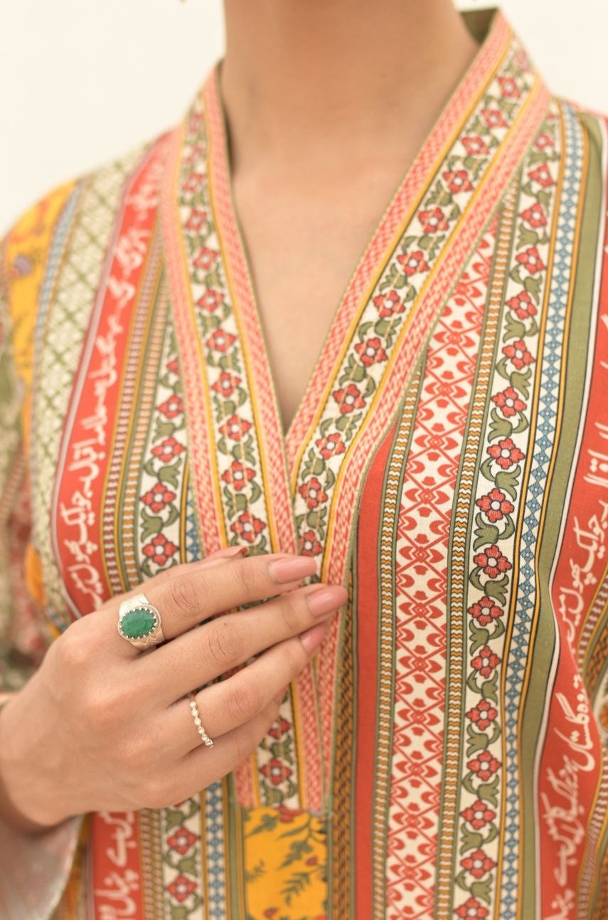 Gulistan (ফুলের বাগান) Stripes Kurta - Mustard