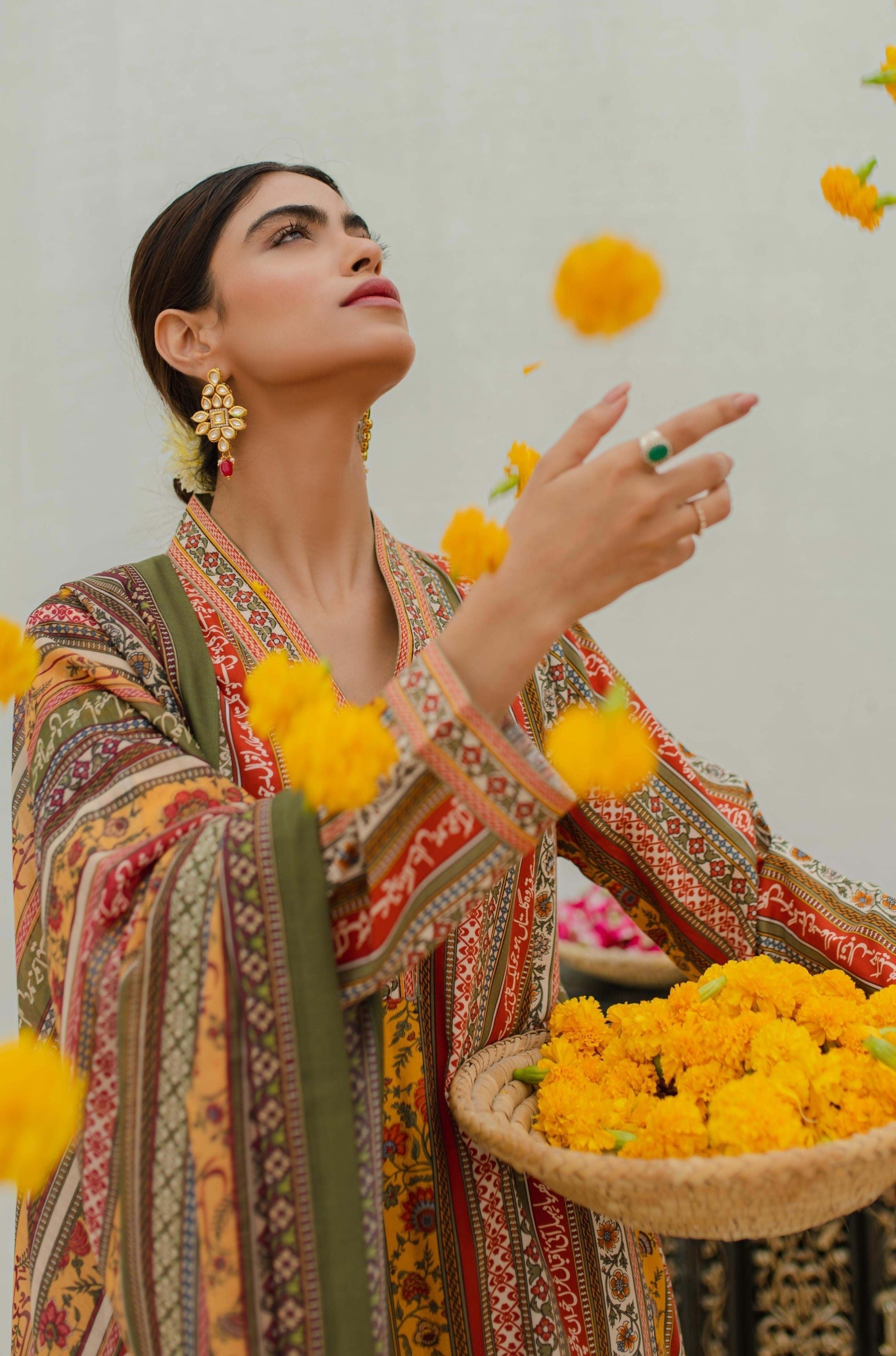 Gulistan (ফুলের বাগান) Stripes Kurta - Mustard