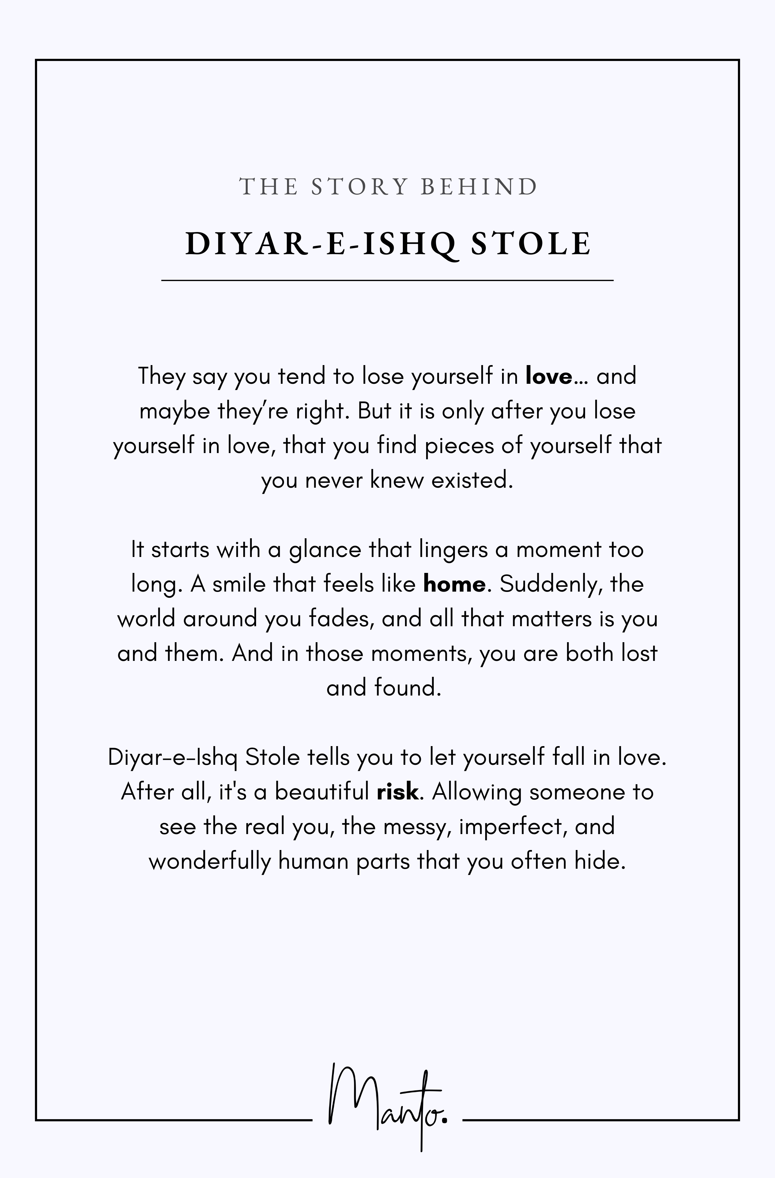 Design Philosophy of Diyar-e-Ishq Stole