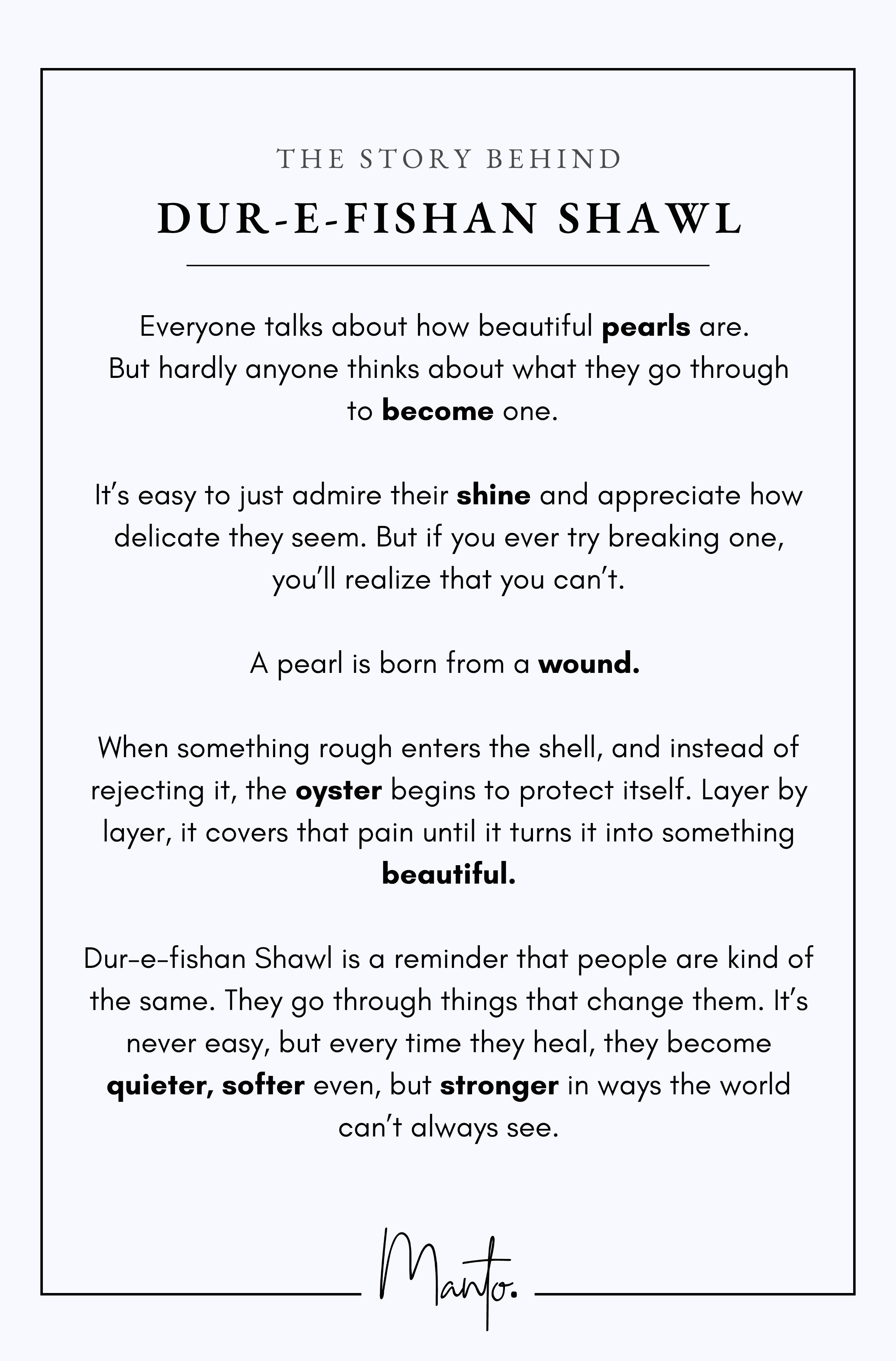 Design Philosophy of Dur-e-fishan Shawl