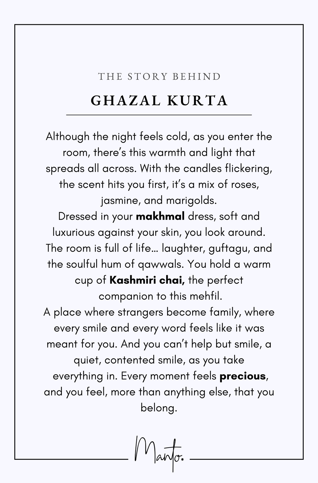 Design Philosophy of Ghazal Kurta