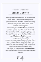 Design Philosophy of Ghazal Kurta