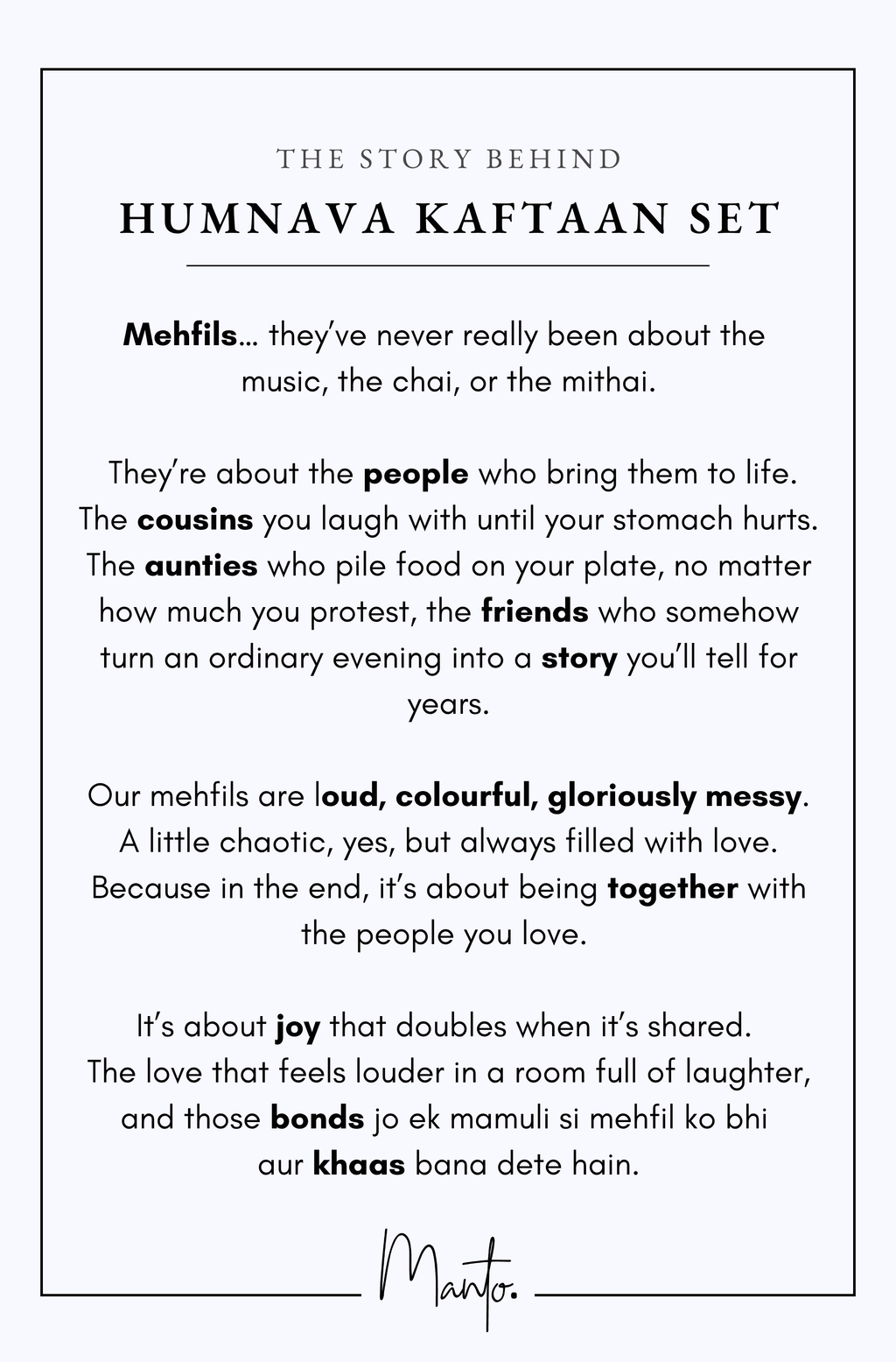 Design Philosophy of Humnava Kaftaan Set