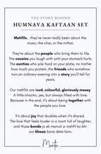 Design Philosophy of Humnava Kaftaan Set