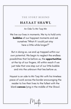 Design Philosophy of Hayaat Shawl