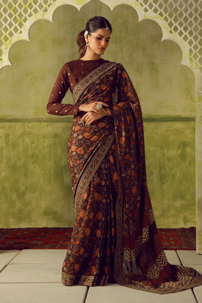 Khoobsurat (সৌন্দর্য) Saree - Maroon