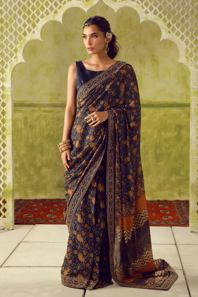 Khoobsurat (সৌন্দর্য) Saree - Blue
