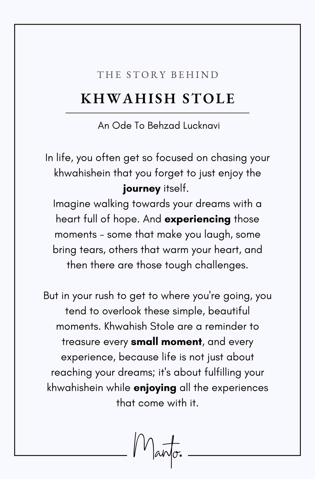 Khwahish (নীরব আকাঙ্ক্ষা) Stole - Blue & Beige