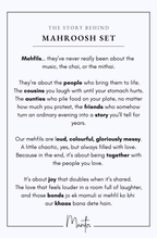 Design Philosophy of Mahroosh Set