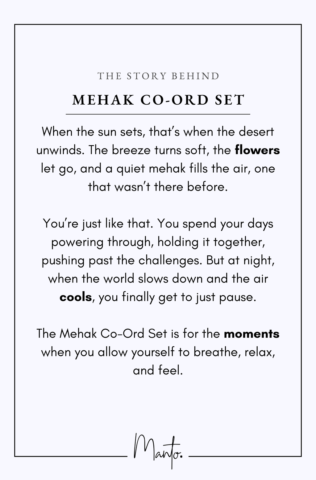 Design Philosophy of Mehak Coord