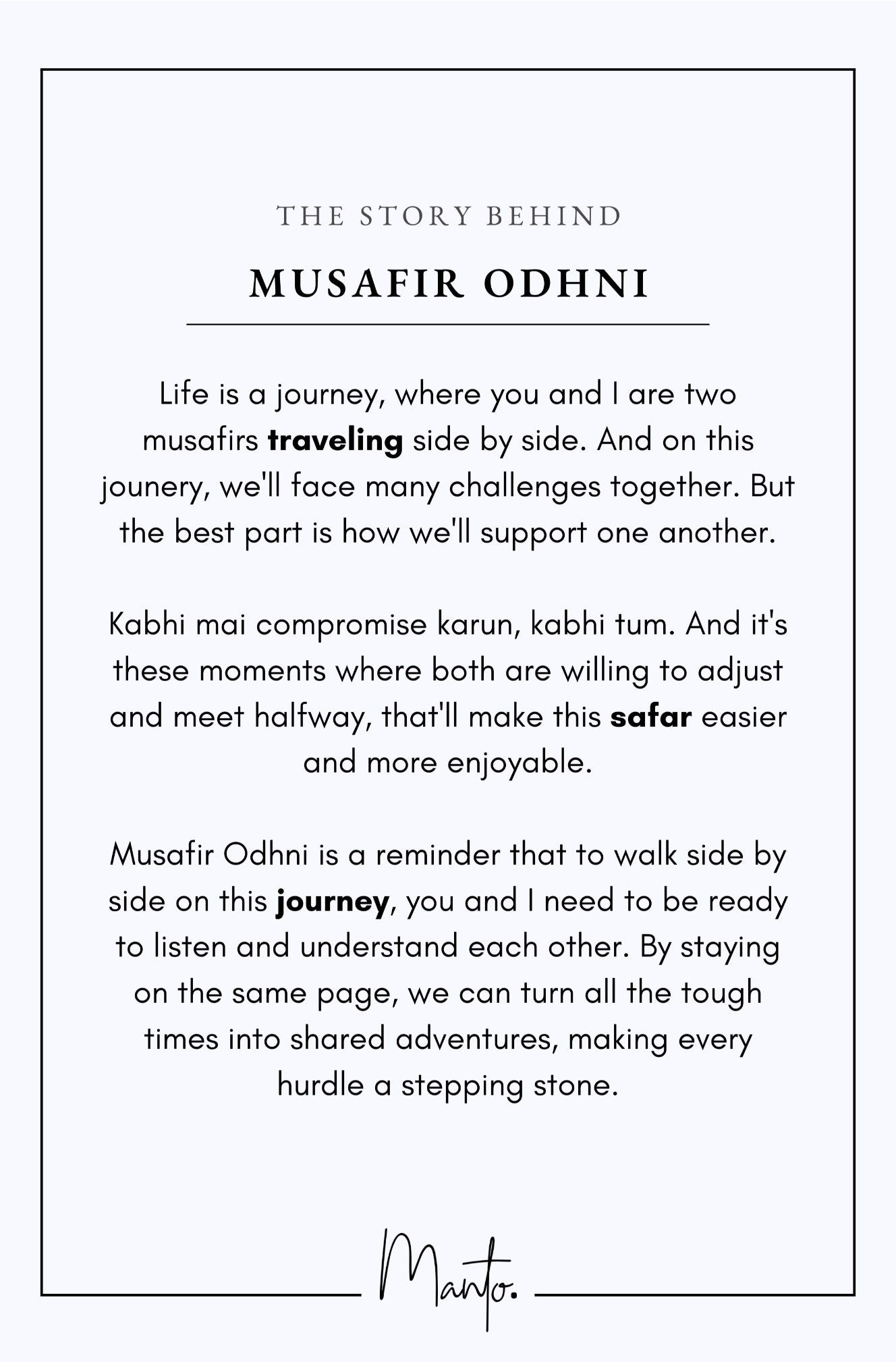 Design Philosophy of Musafit Odhni