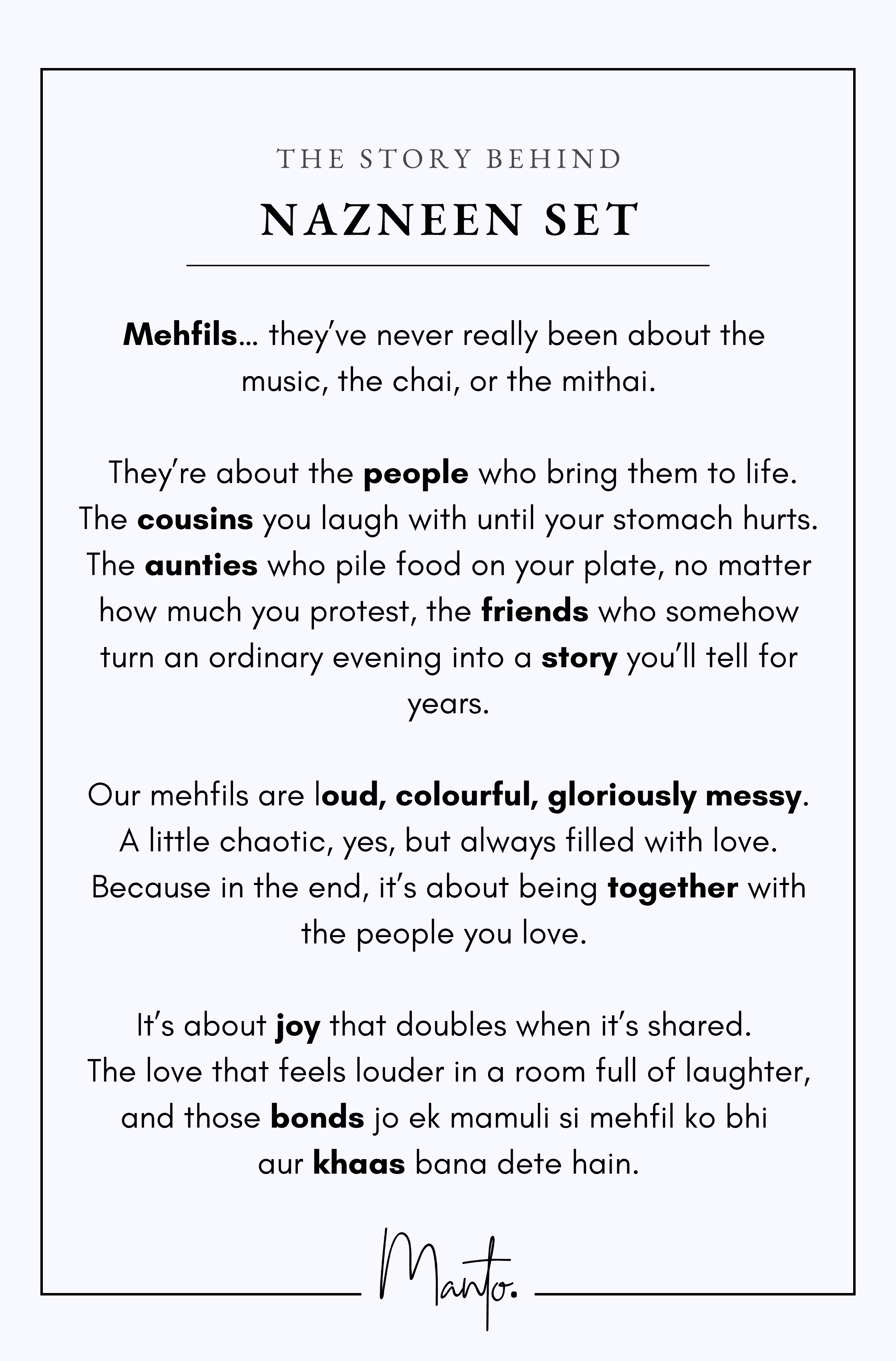 Design Philosophy of Nazneen Set