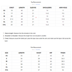 Size Chart of Neelum Set