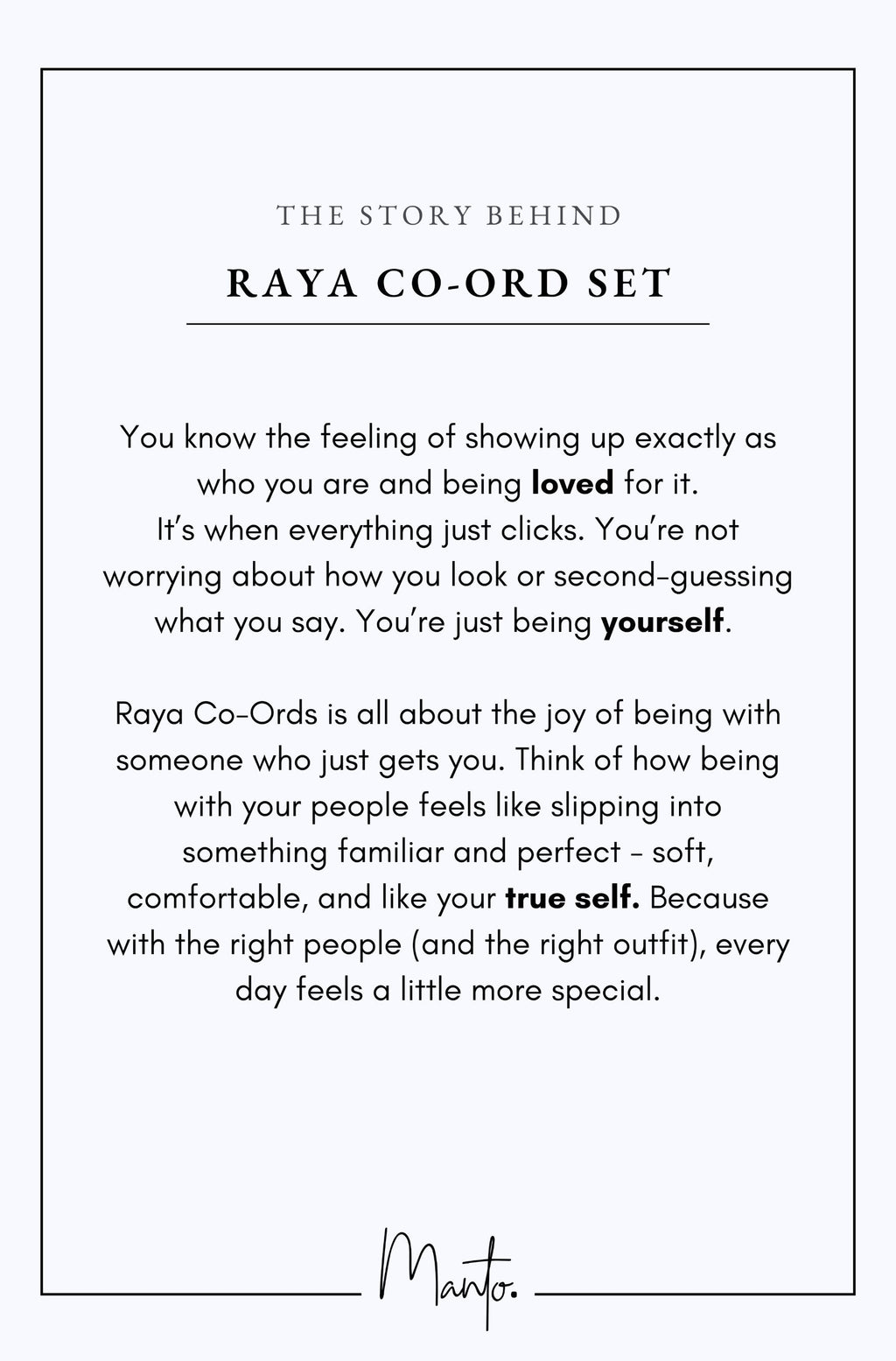 Design Philosophy of Raya Set