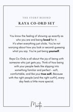 Design Philosophy of Raya Set