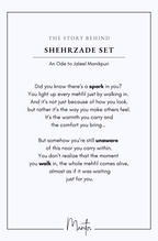 Design Philosophy of Shehrzade Set