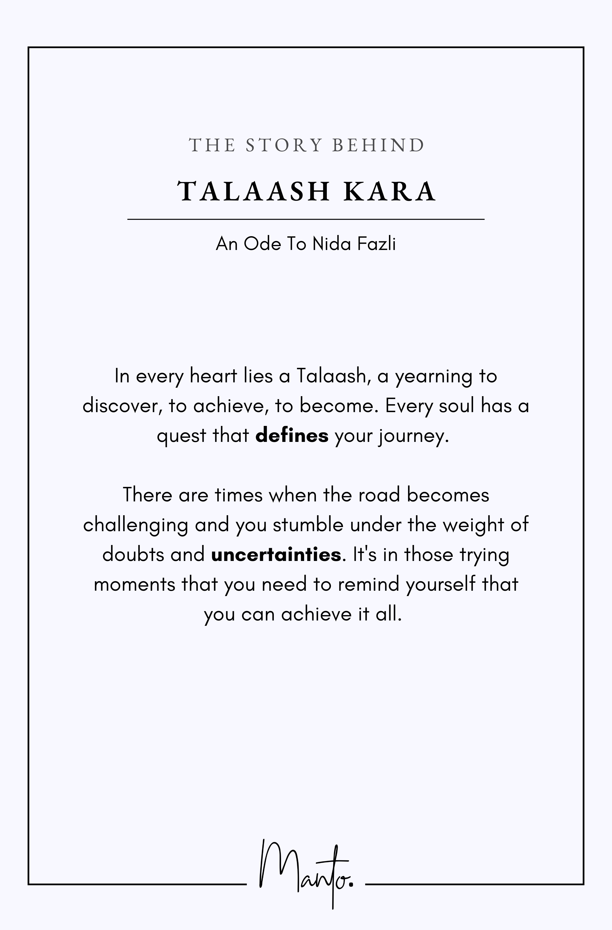 Design Philosophy of Talaash Cuff Bracelet (Kara)