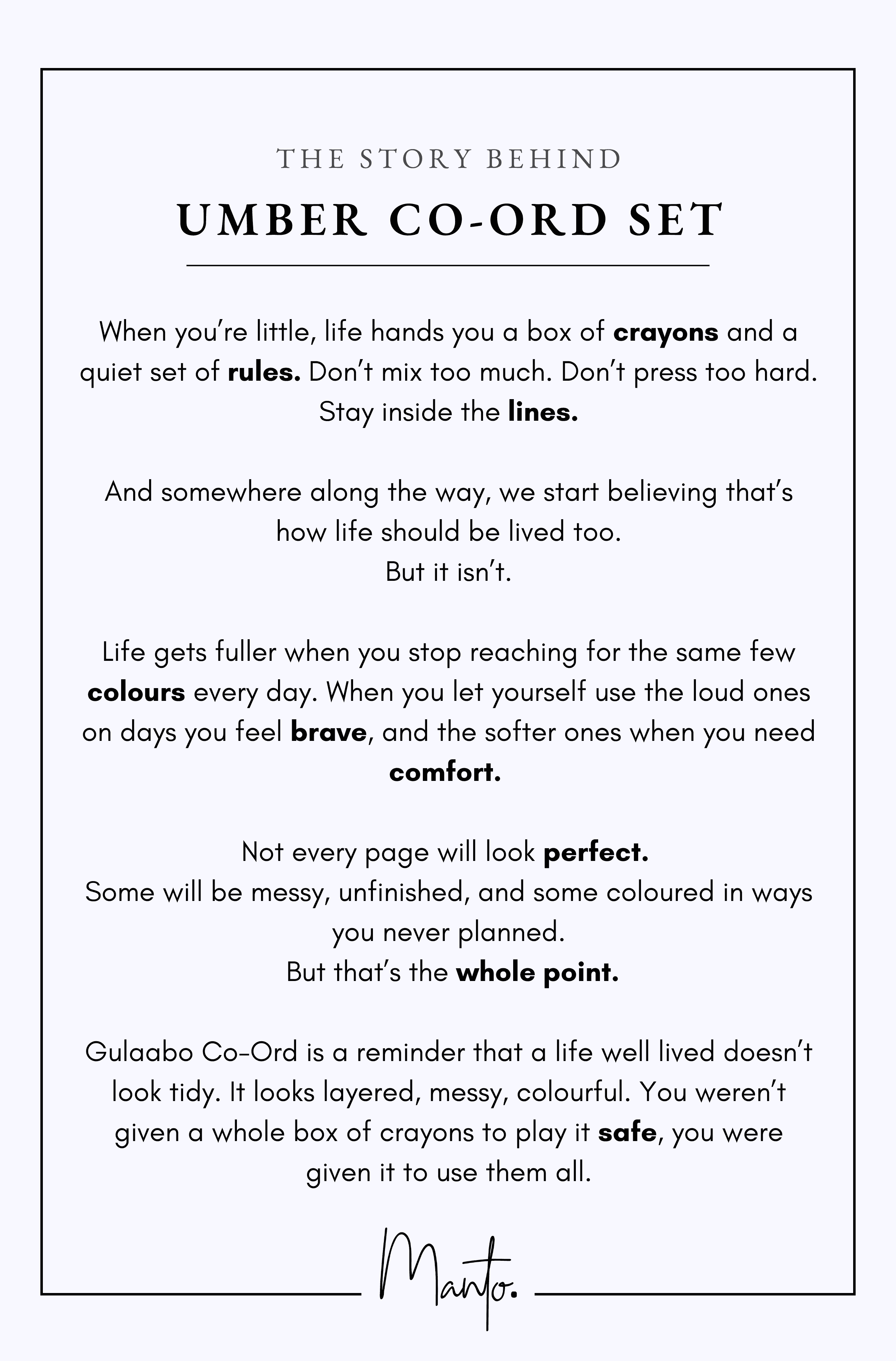 Umber (আম্বর) Co-Ord Set