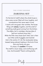 Design Philosophy of Zareena Set