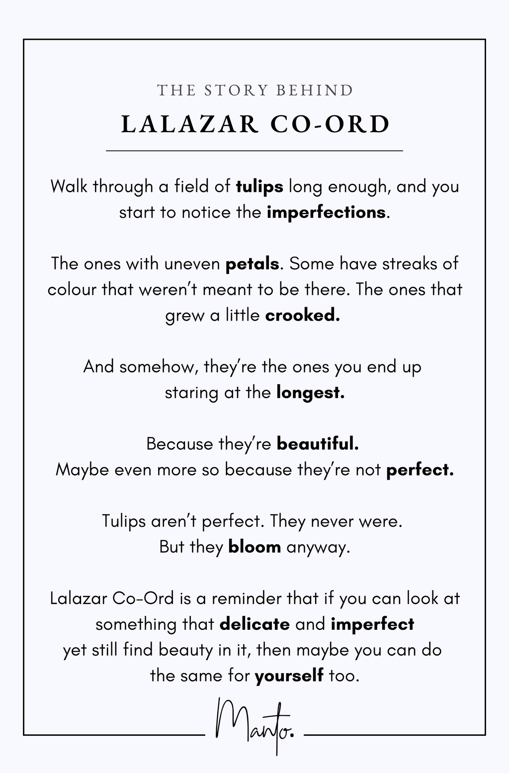 Design Philosophy of Lalazar Co-Ord