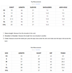 Size Chart of Shehrzade Set